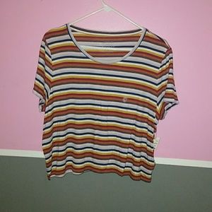 Areoposatol stripped crop top. Size XL